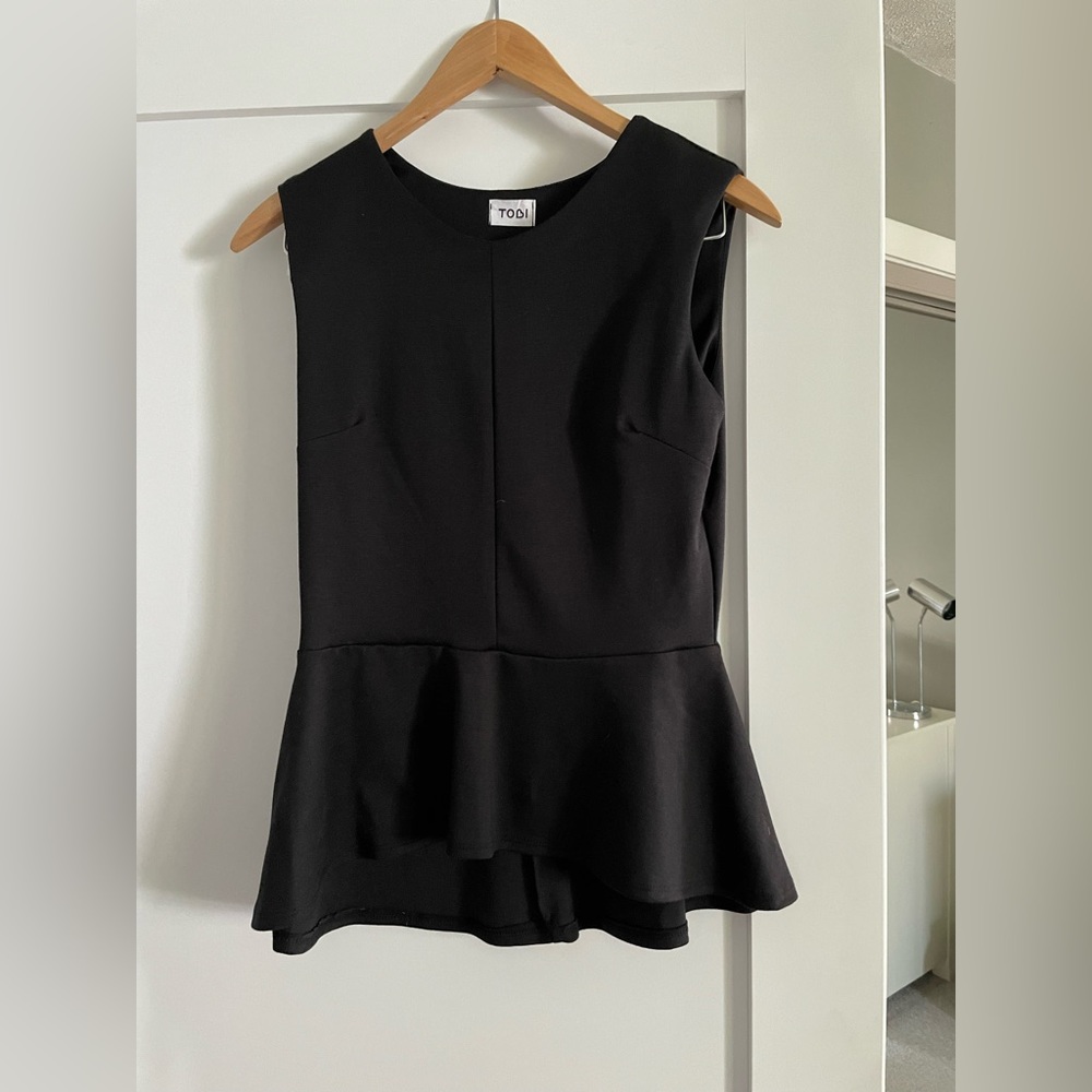 Tobi Peplum Top Black
